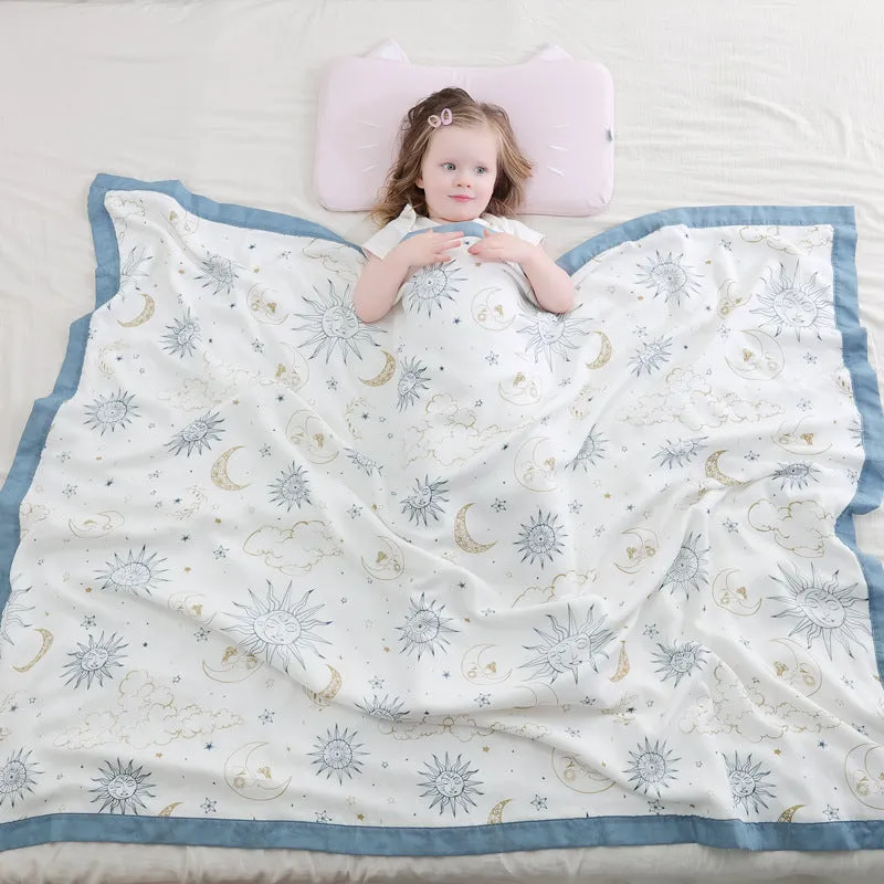 120 * 150cm Children's Gauze Bath Towel Covering Blanket Summer Blanket 6 Layers