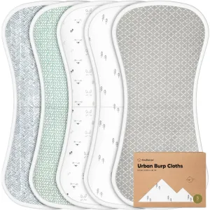 5-Pack Urban Burp Cloths, Nordic by KeaBabies