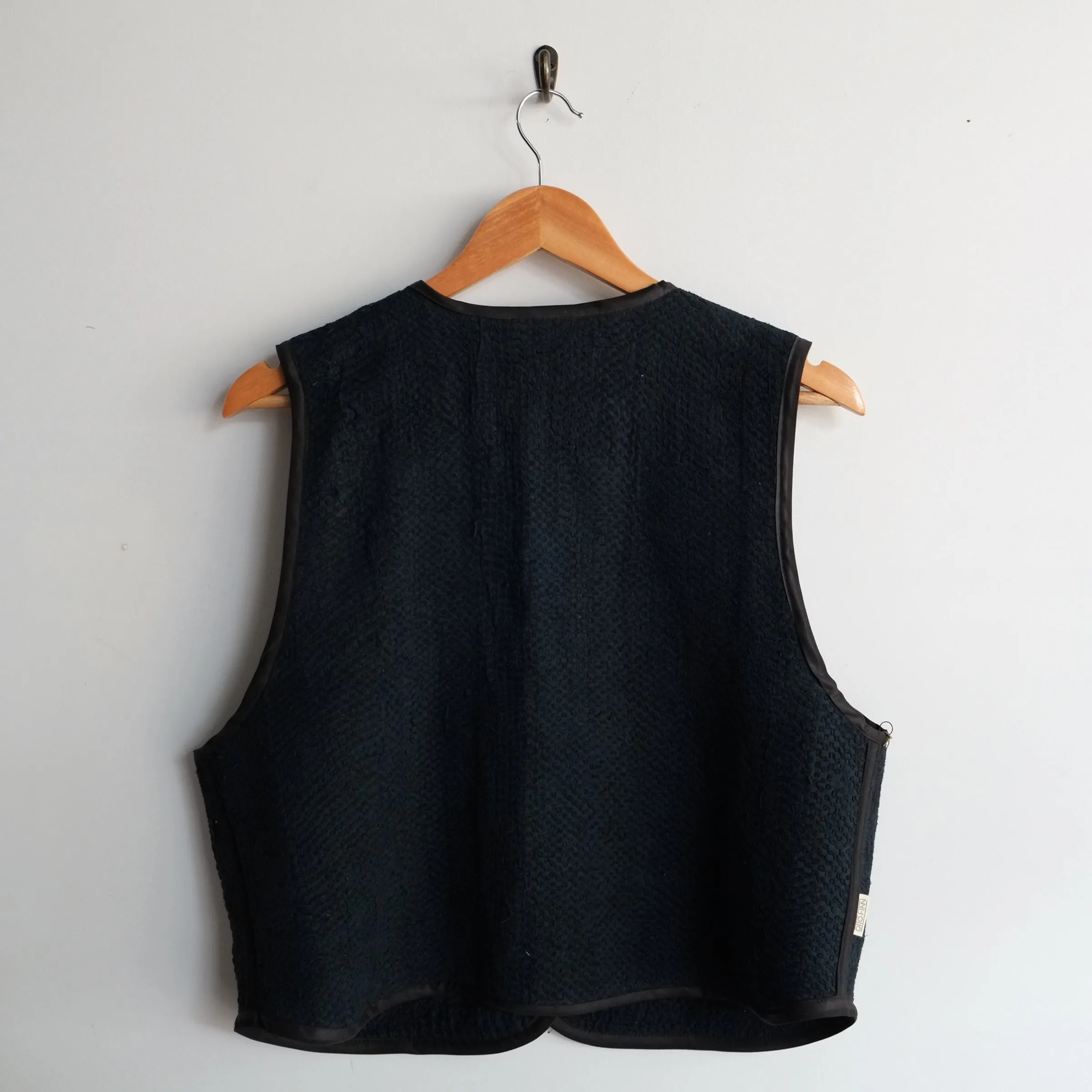 Amelia Vest Black with Black Stitching L033