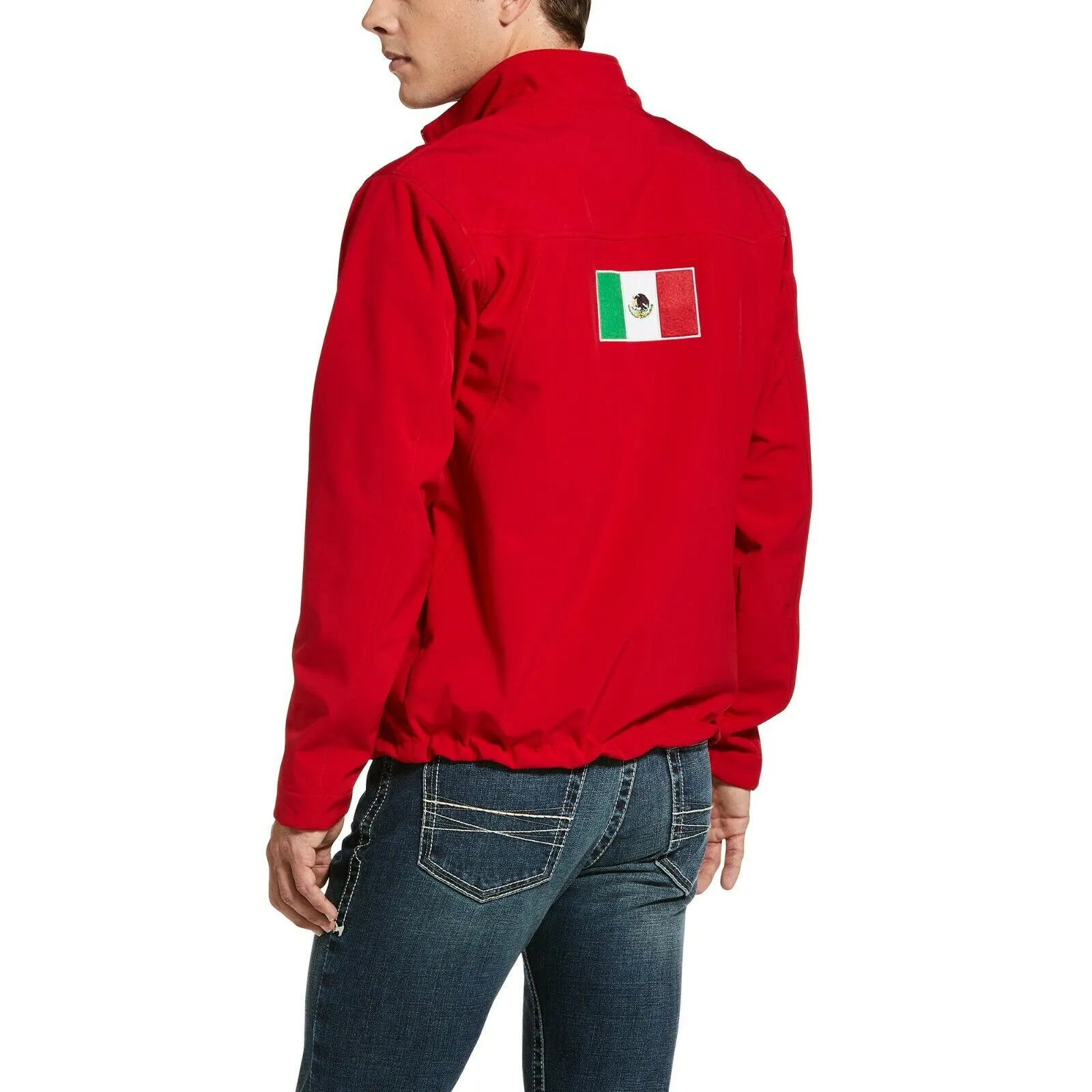Ariat® Men's New Team Logo Red Mexican Flag Softshell Jacket 10033525