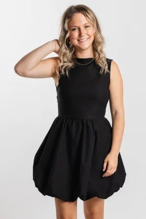 Bubble mini dress black