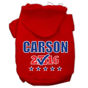 Carson Checkbox Election Screenprint Pet Hoodies Red Size M (12)