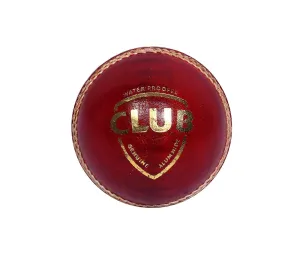 club cricket Ball Leather(Red) Standard Size