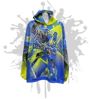 Complex Hoody Unisex Neon Yellow/Blue