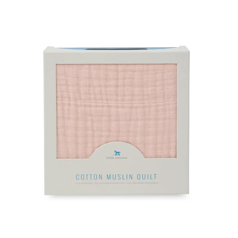 Cotton Muslin Quilt - Rose Petal