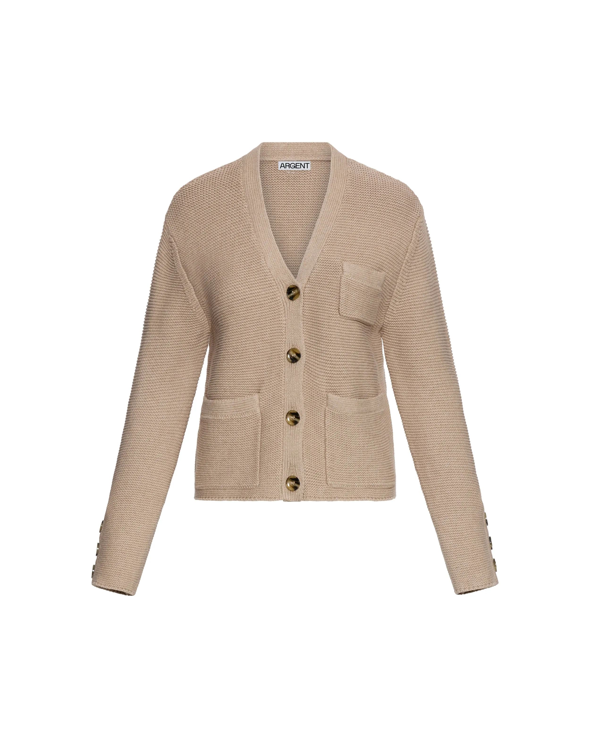 Cropped Cardigan in Cotton Cashmere | Oat