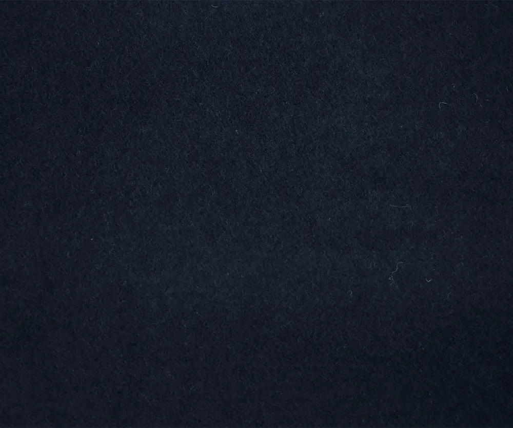 Deep Blue-Black Wool Polyester Blend Dobby Woven Jacketing Fabric