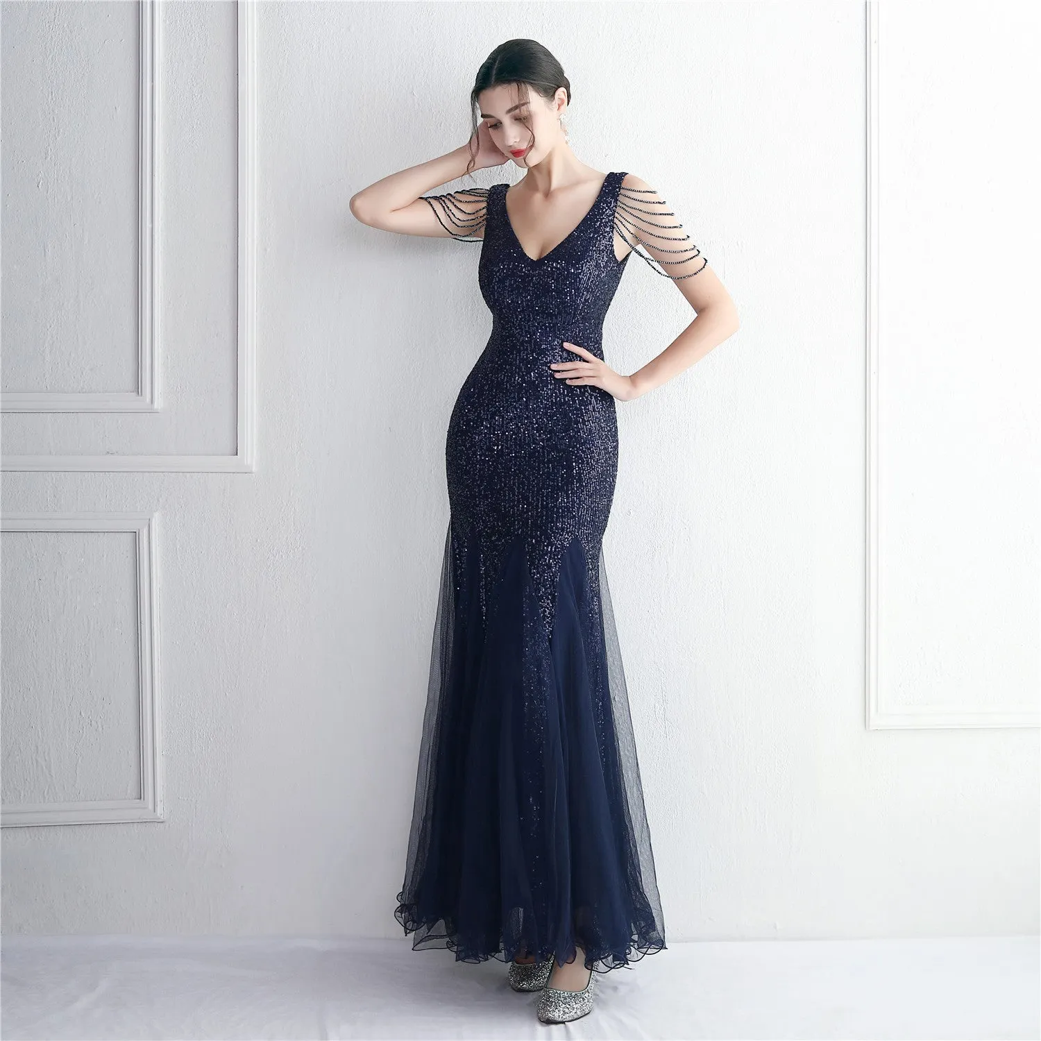 Elegant and Promising Long Sleeveless Floor Length Wedding Dress