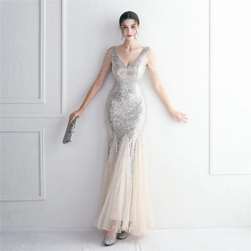 Elegant and Promising Long Sleeveless Floor Length Wedding Dress