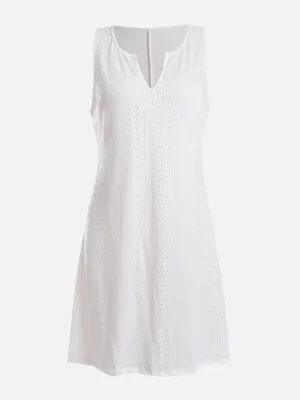 Embroidery V-Neck Tank Dress