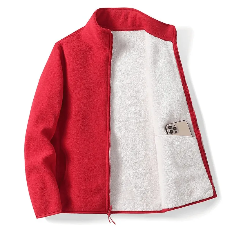 Fashion Warm Zip-Up Fleece Jacket With Inner Pocket - SF1915