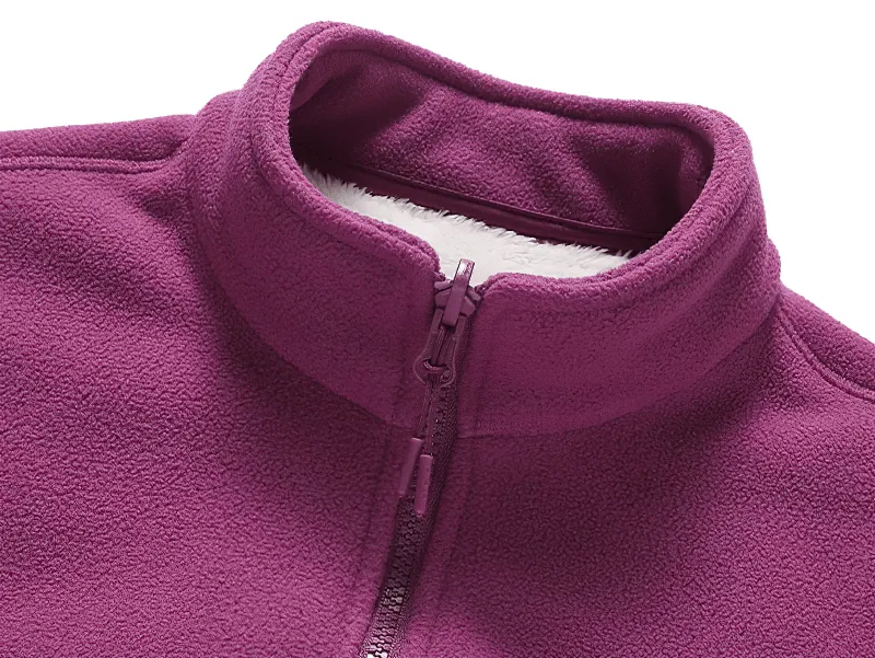 Fashion Warm Zip-Up Fleece Jacket With Inner Pocket - SF1915