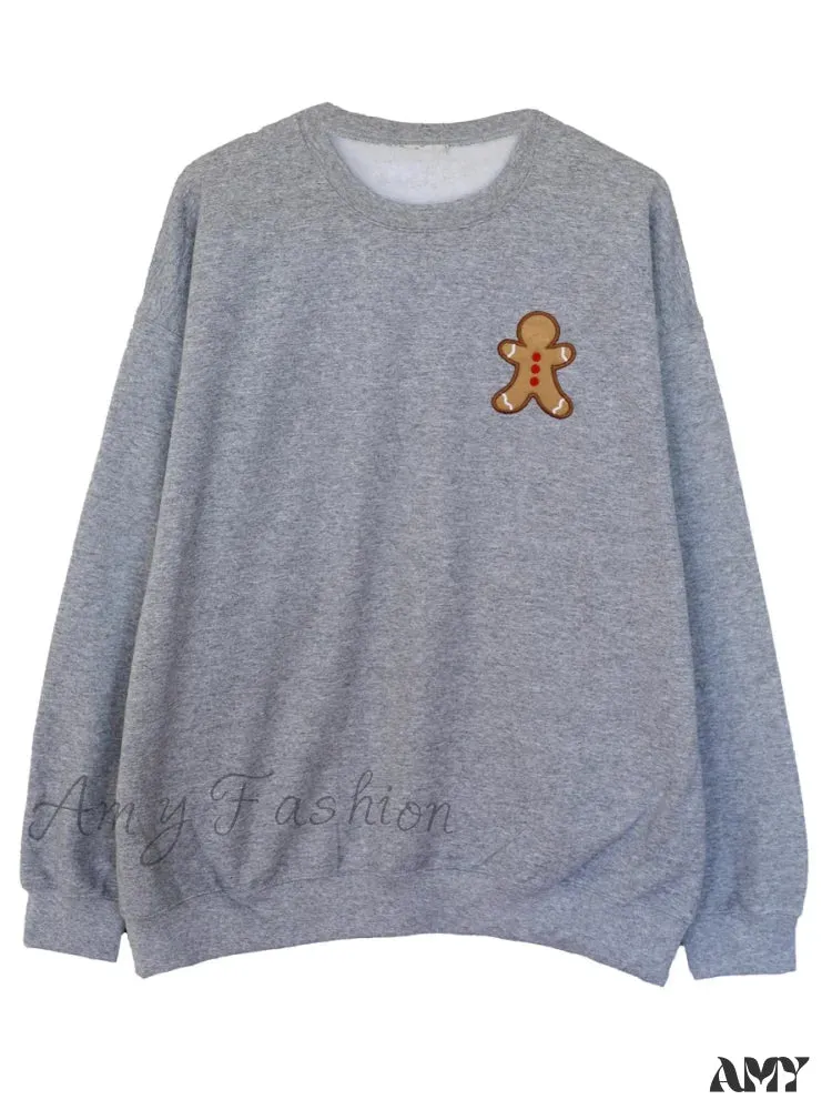 Gingerbread Crew Neck Christmas Hoodie