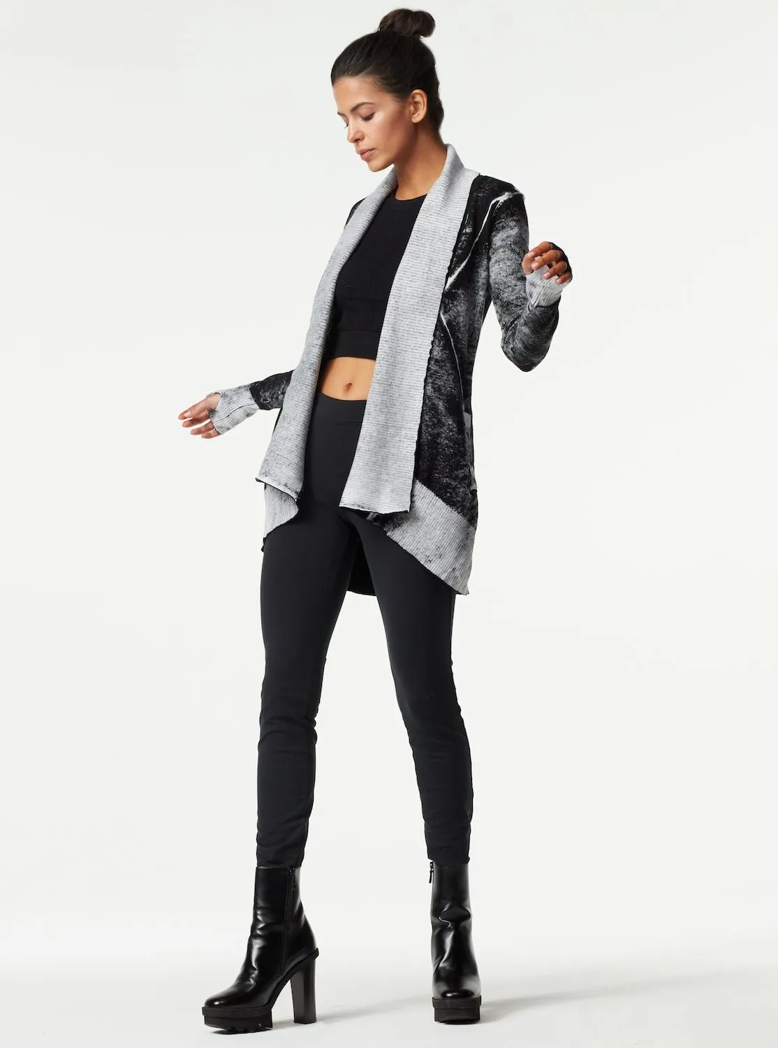 Huntress Drape Front Cardigan