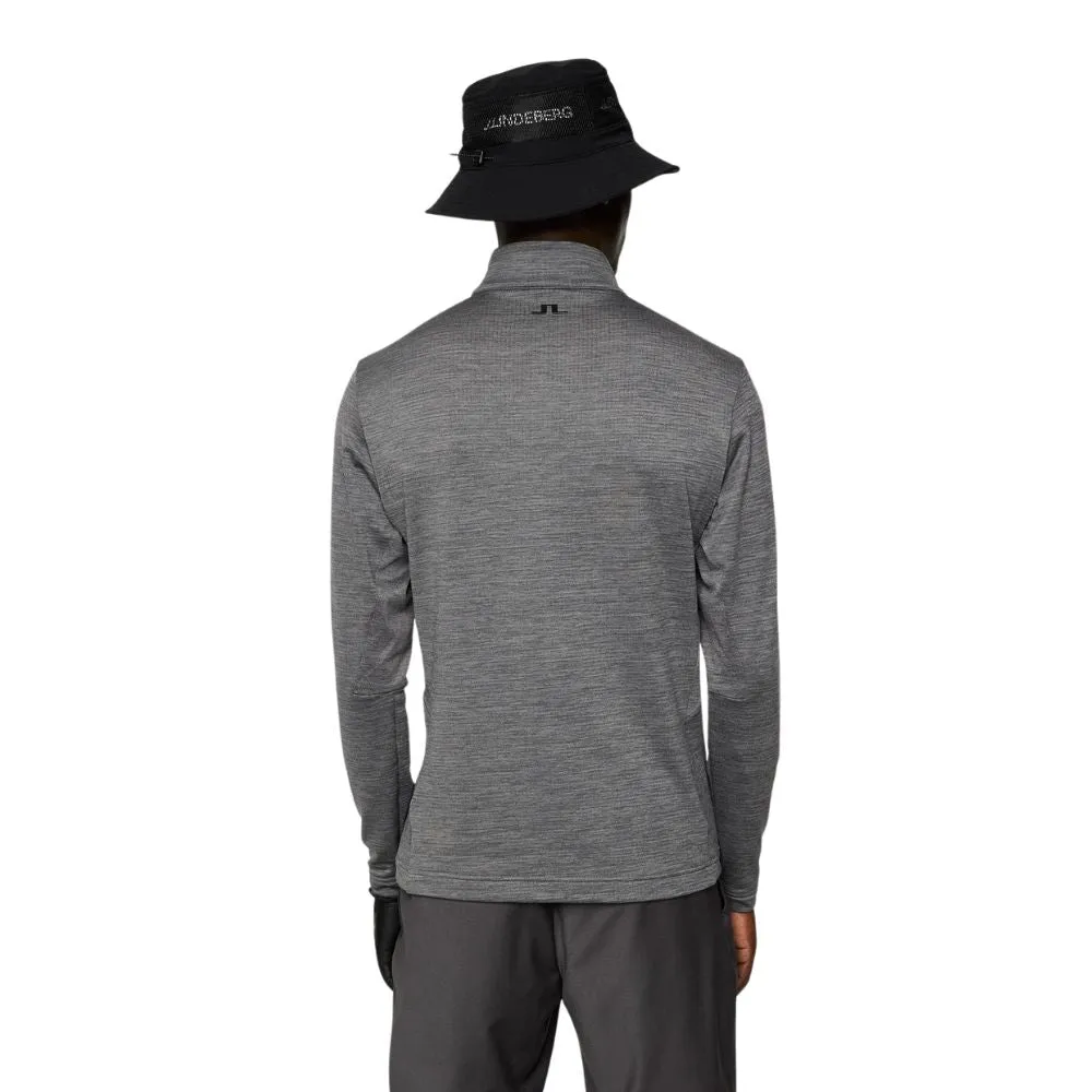 J.Lindeberg Destry 1/4 Zip Mid Layer Golf Pullover Top 2024 - GMJS10975 - Grey Melange