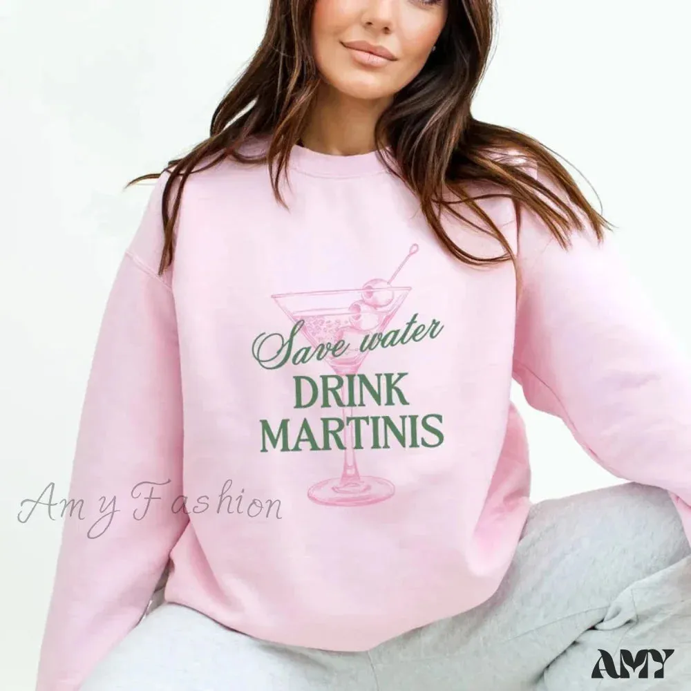 Martini Save Water Dirty Cocktail Funny Tini Time Christmas Hoodie