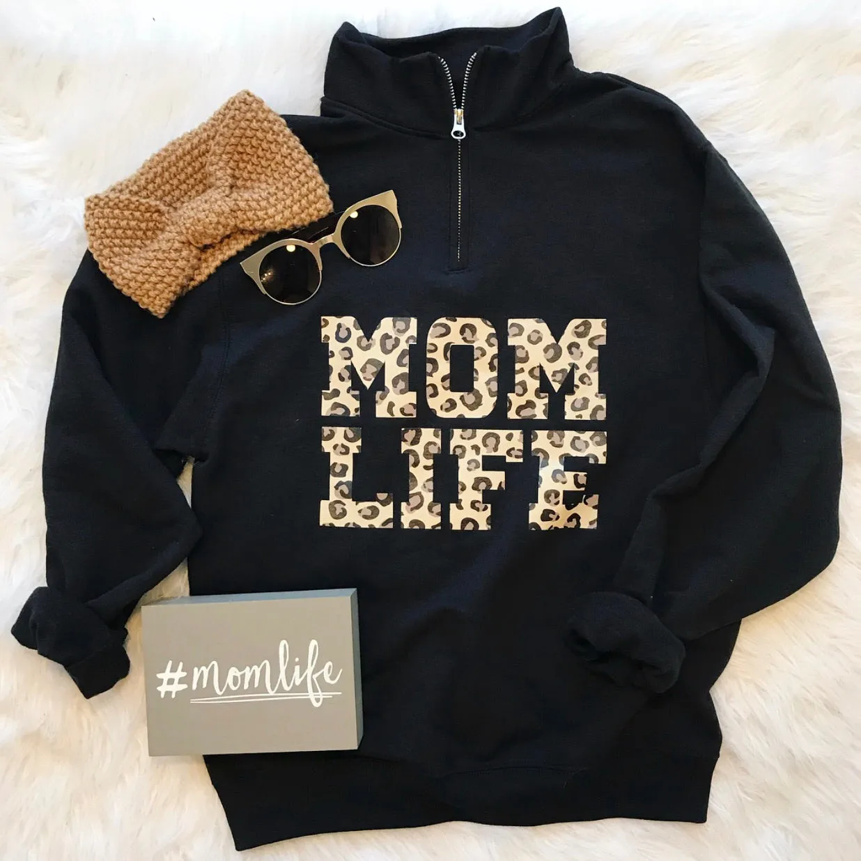 Mom Life Cheetah • Quarter Zip