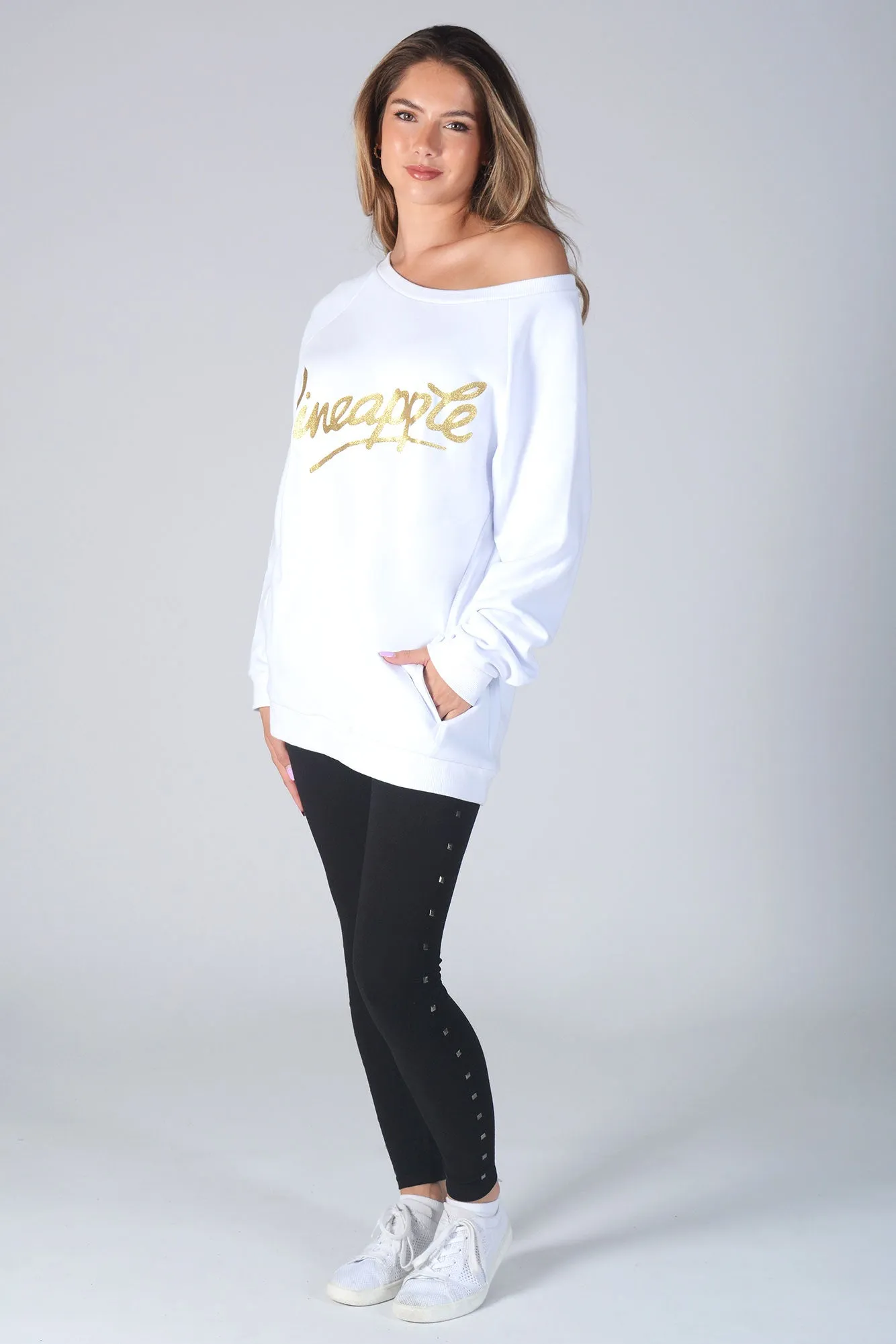 Monster Glitter Logo Oversized Sweater