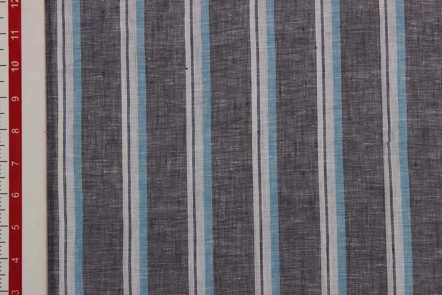 Multicolor Stripes Linen Chambray Fabric