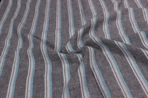 Multicolor Stripes Linen Chambray Fabric
