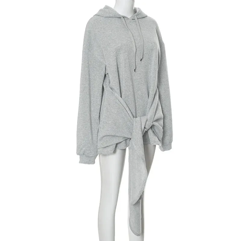 Natasha Hooded Bandage Sweatshirts (oversized)