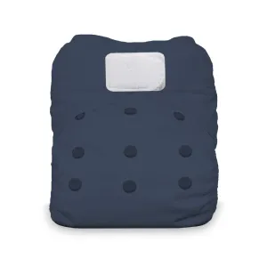 Navy Natural One Size All in One Hook & Loop Diaper