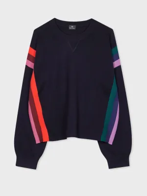 Paul Smith Women's Navy Knitted Crew Neck Sweater