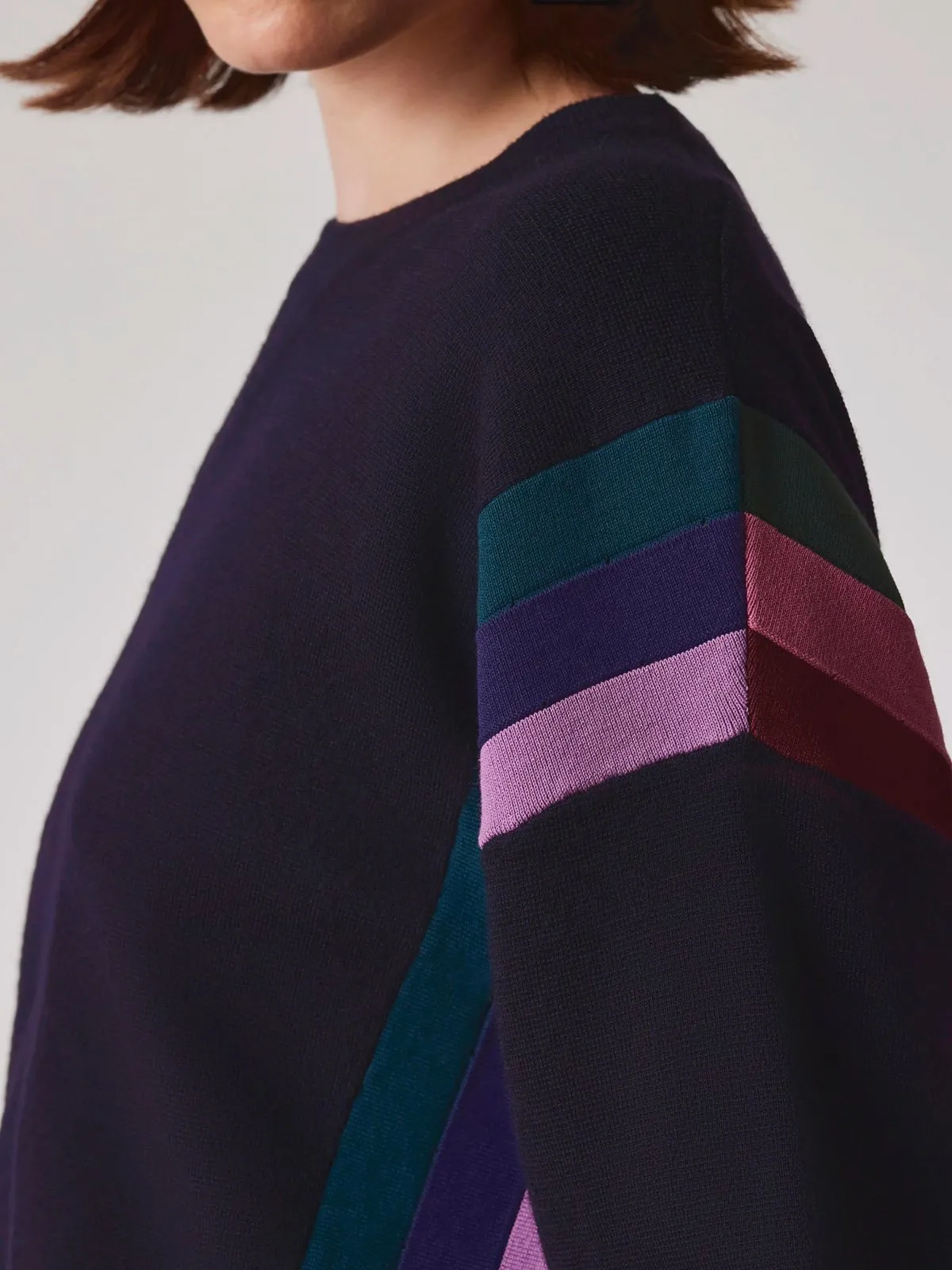 Paul Smith Women's Navy Knitted Crew Neck Sweater