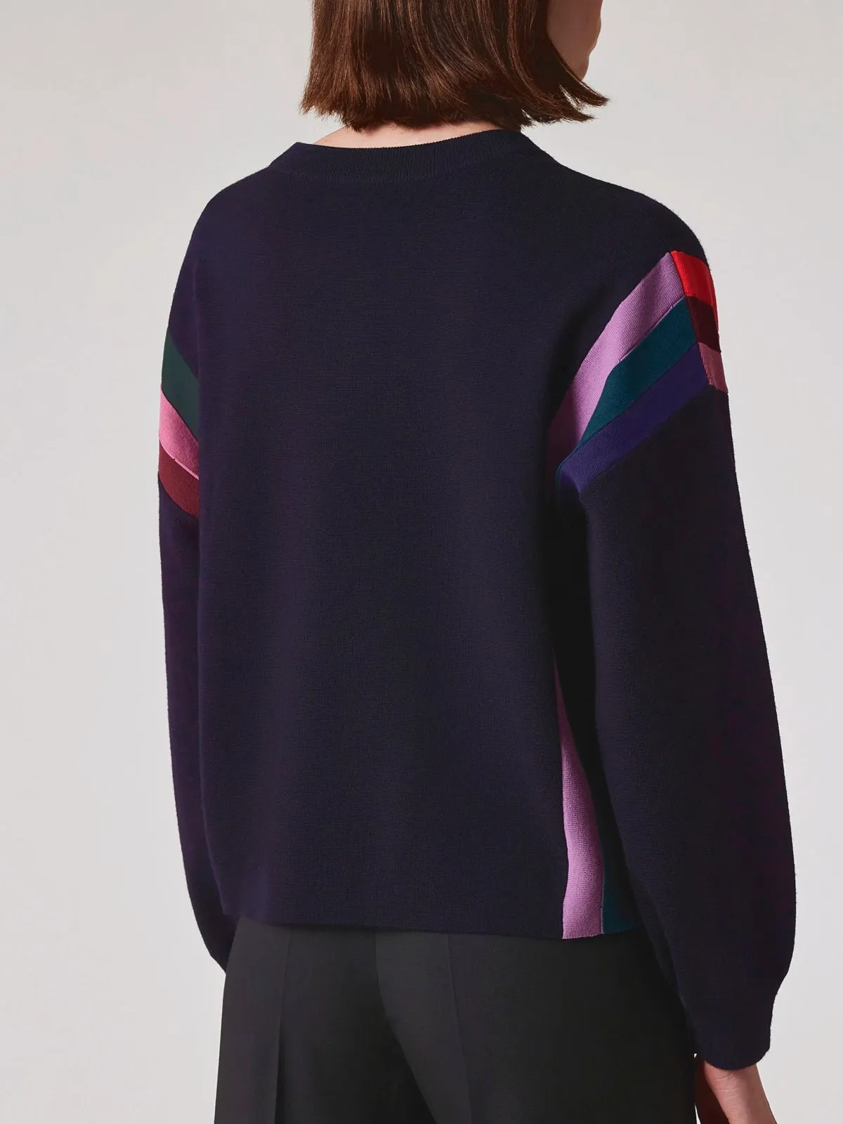 Paul Smith Women's Navy Knitted Crew Neck Sweater