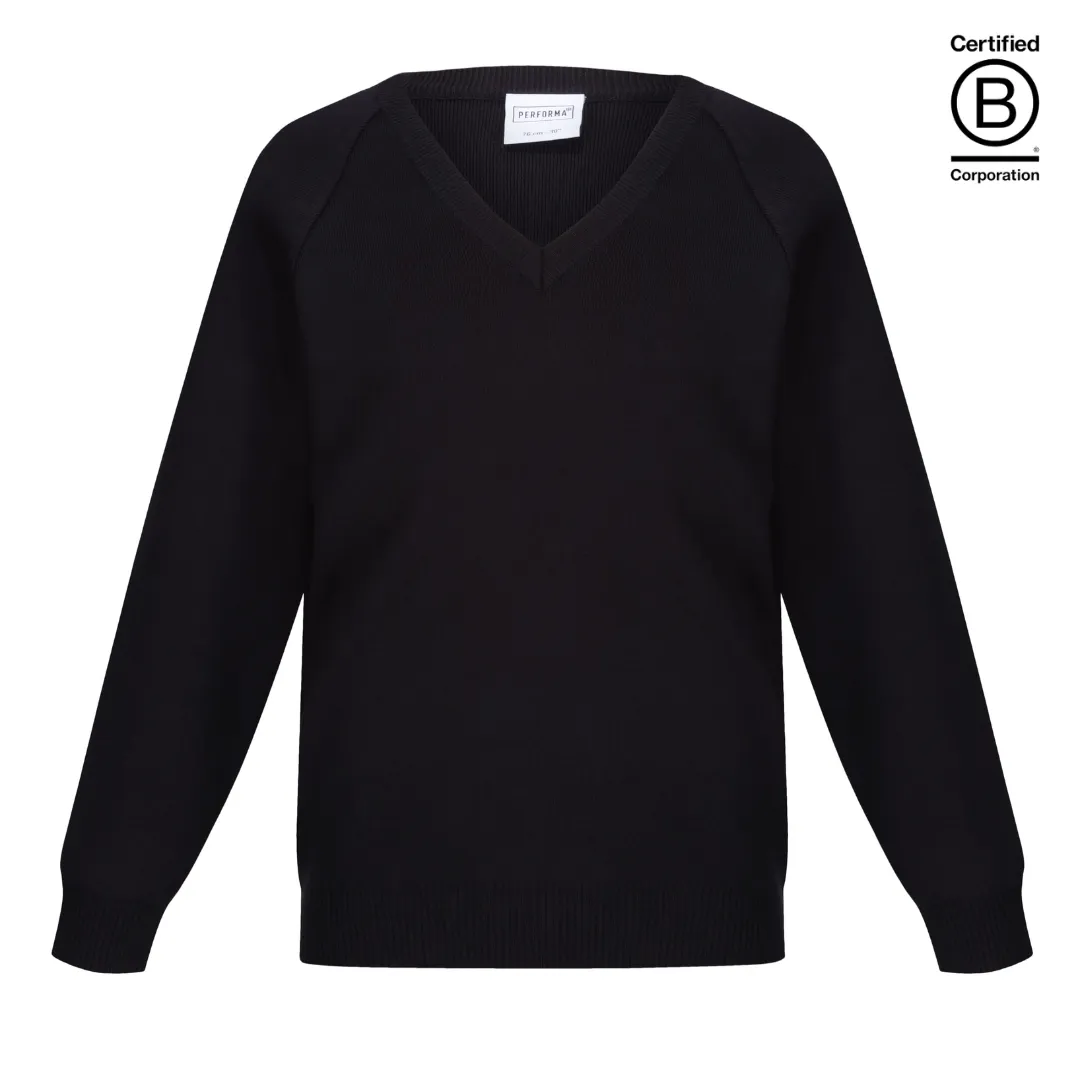 Performa 50 - plain 50/50 v-neck school jumper / pullover