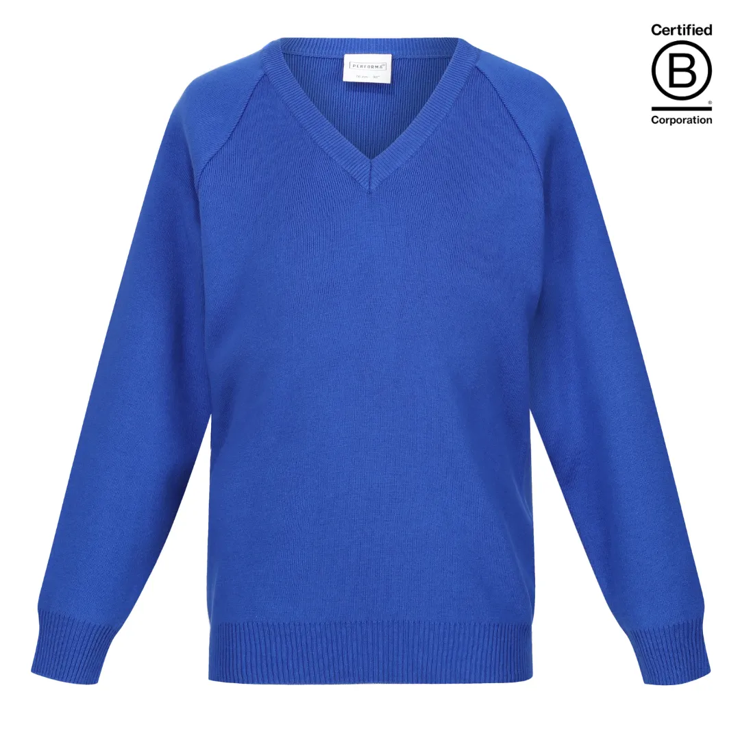 Performa 50 - plain 50/50 v-neck school jumper / pullover
