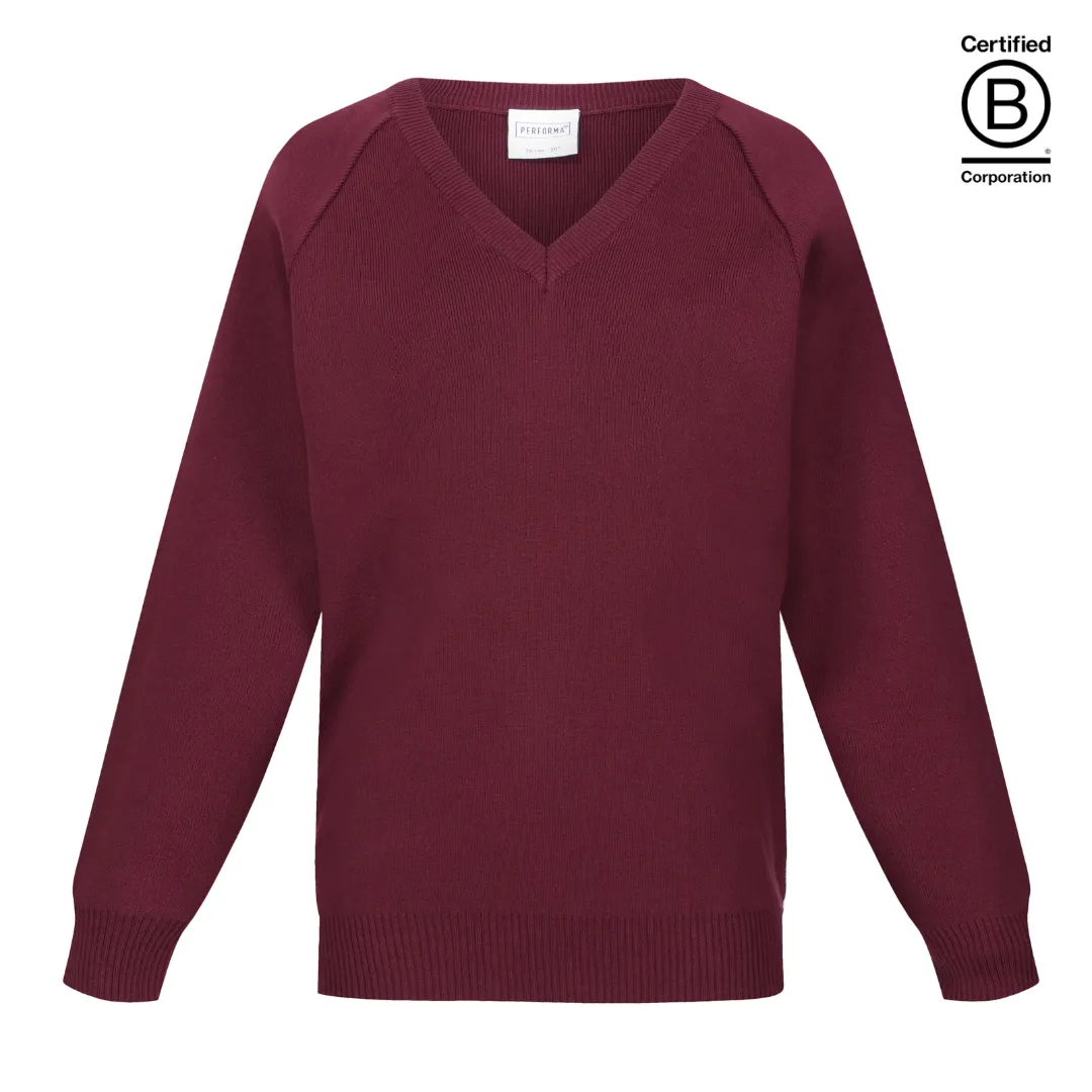 Performa 50 - plain 50/50 v-neck school jumper / pullover