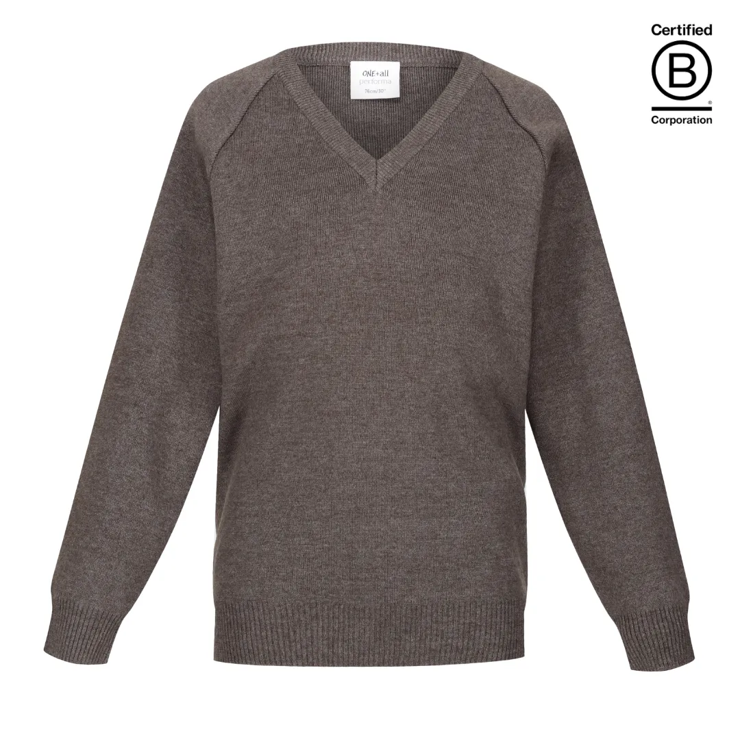 Performa 50 - plain 50/50 v-neck school jumper / pullover