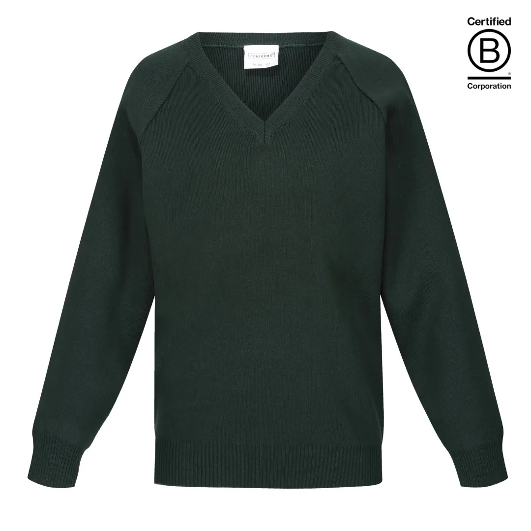Performa 50 - plain 50/50 v-neck school jumper / pullover