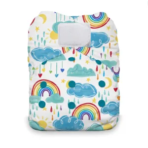 Rainbow Hook & Loop Natural One Size All in One Diaper
