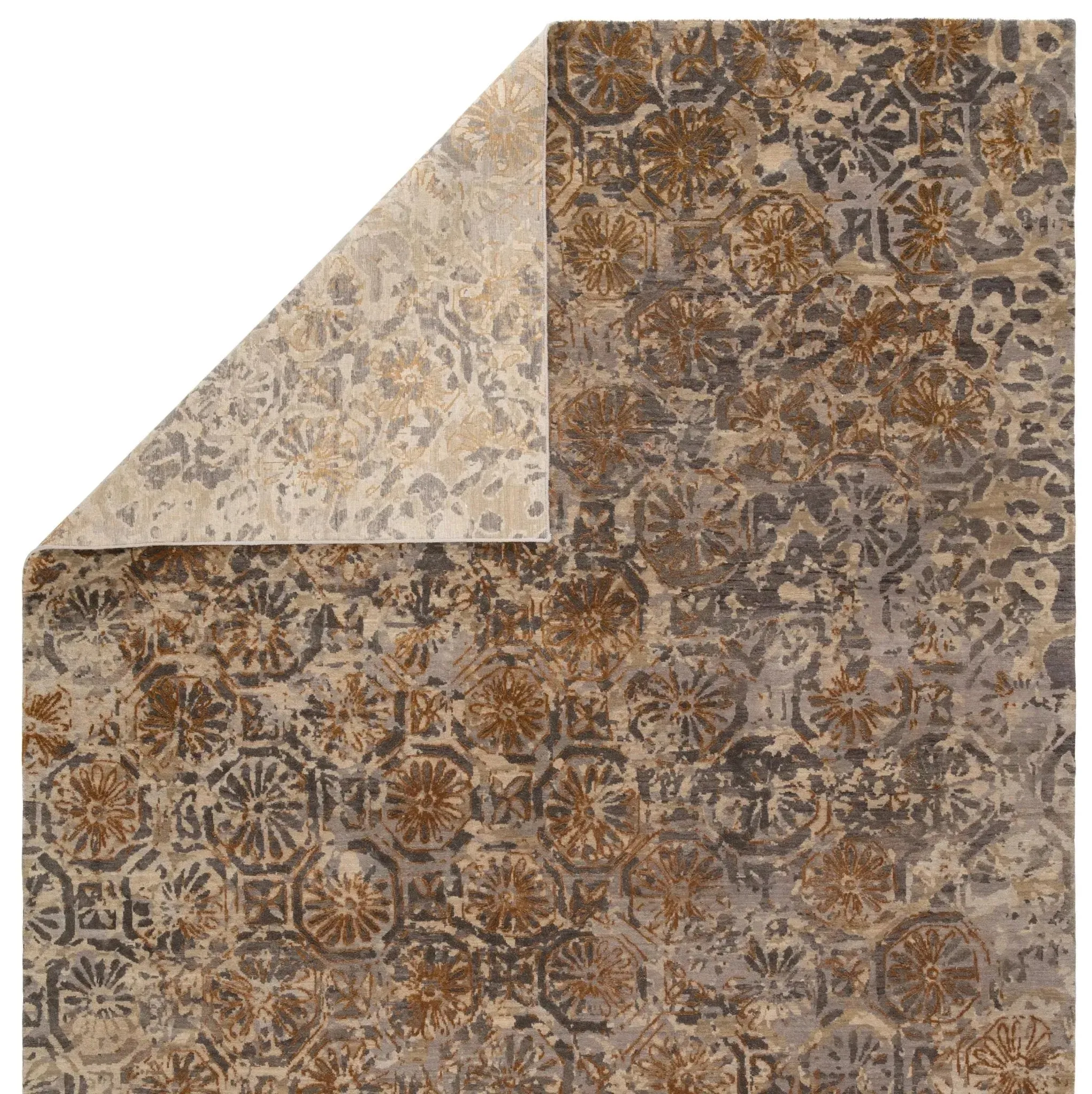 Reconnext By Jenny Jones RJJ03 Gray/Gold Rug