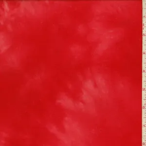 Red Tie Dye Double Brushed Jersey Knit Fabric