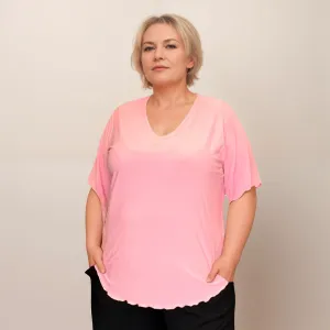 ROCKTHOSECURVES SOFT STRETCHY SHORT SLEEVE STUDDED TOP