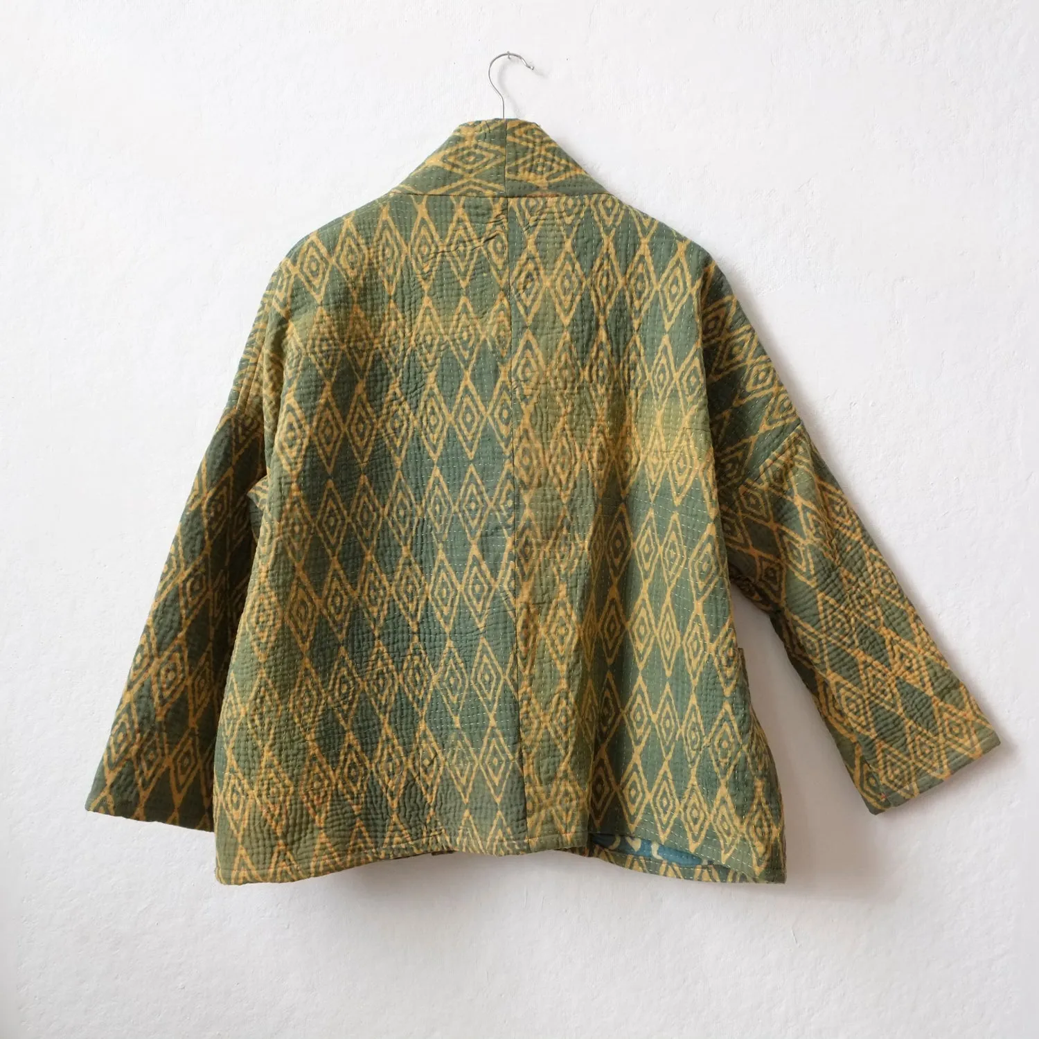 S Buttered Corn Yellow Diamond Pattern Norah Jacket LM063