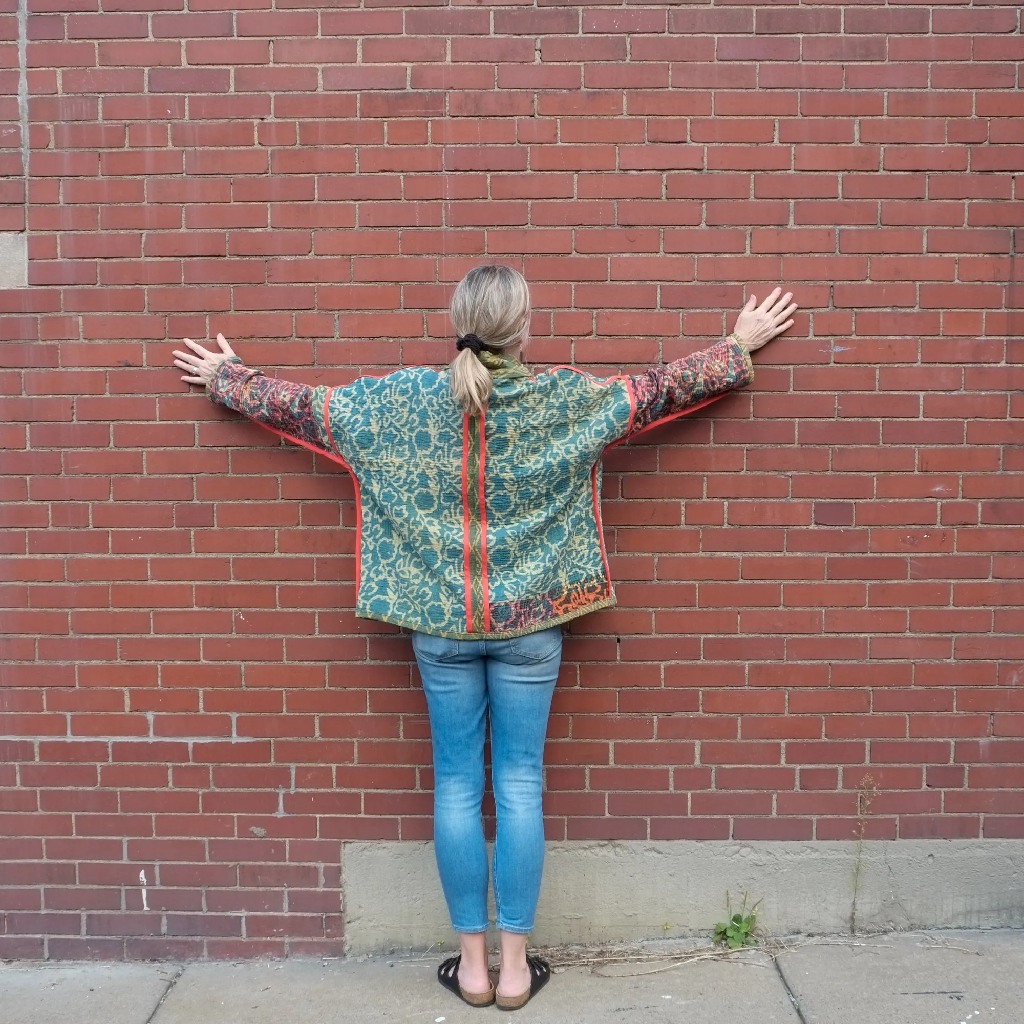 S Buttered Corn Yellow Diamond Pattern Norah Jacket LM063