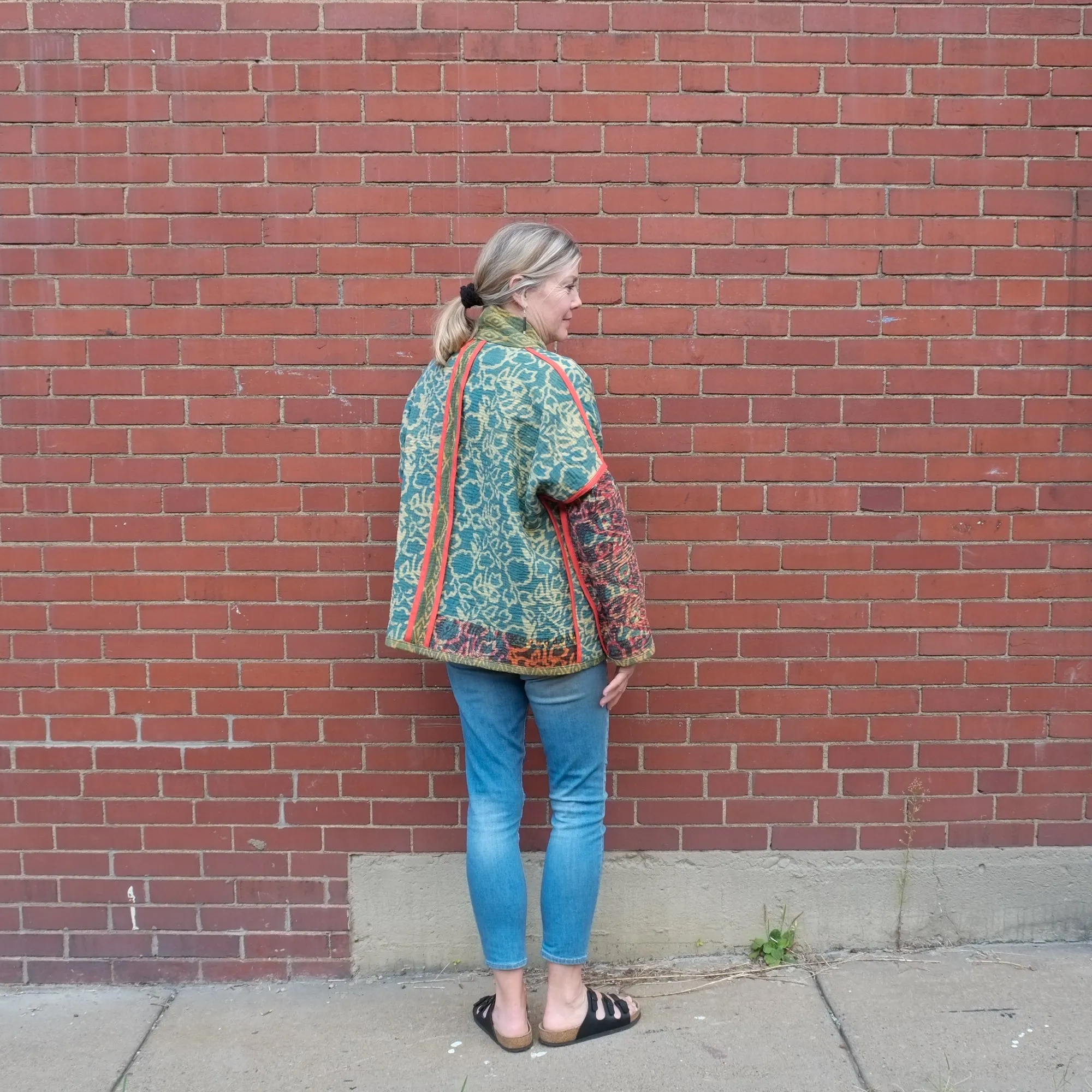 S Buttered Corn Yellow Diamond Pattern Norah Jacket LM063