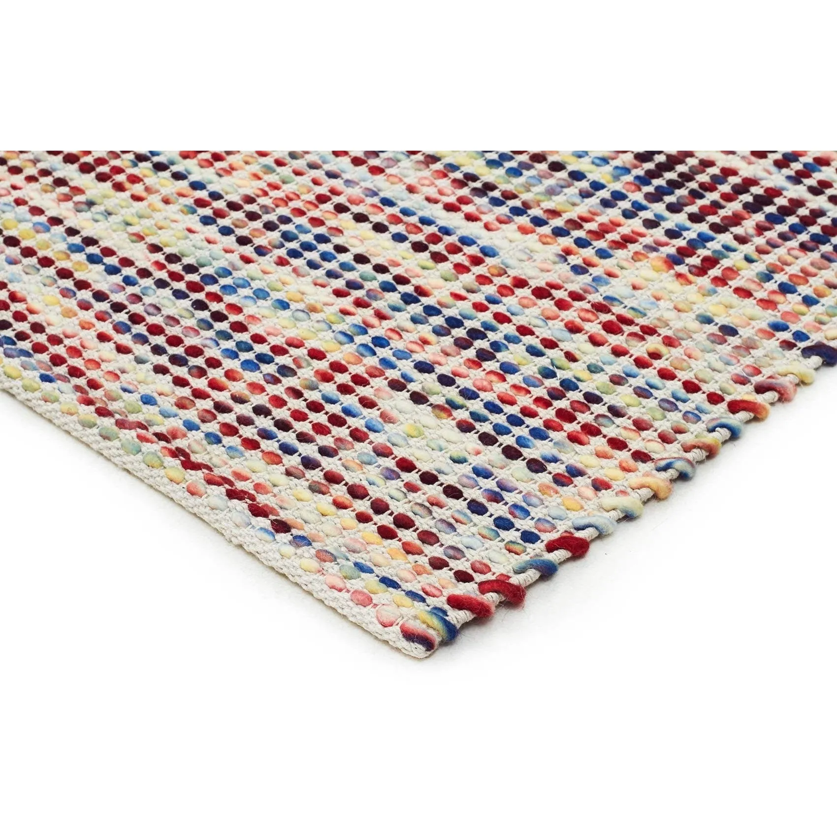 Skandi - Multicolour Woven Grid Wool Rug
