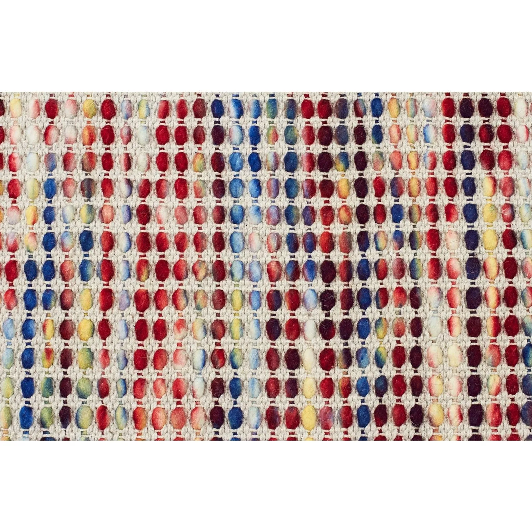 Skandi - Multicolour Woven Grid Wool Rug