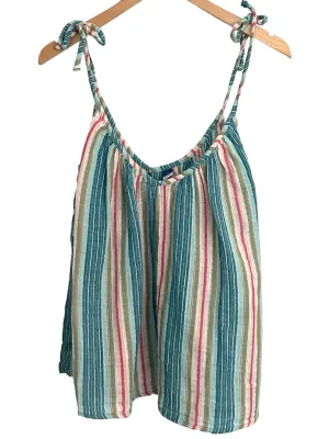 Soft Autumn Multi-Stripe Tie Strap Top