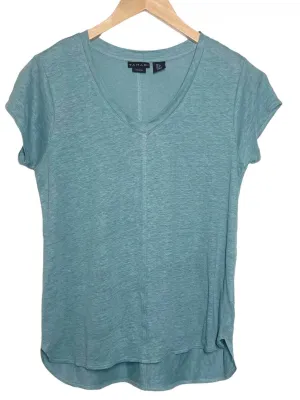 Soft Summer Everglade V-Neck Linen Tee