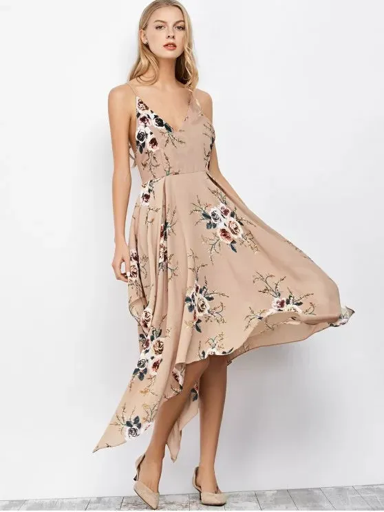 TastyHottie - Trendy Floral Maxi Handkerchief Casual Slip Dress