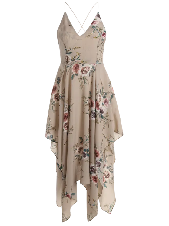 TastyHottie - Trendy Floral Maxi Handkerchief Casual Slip Dress