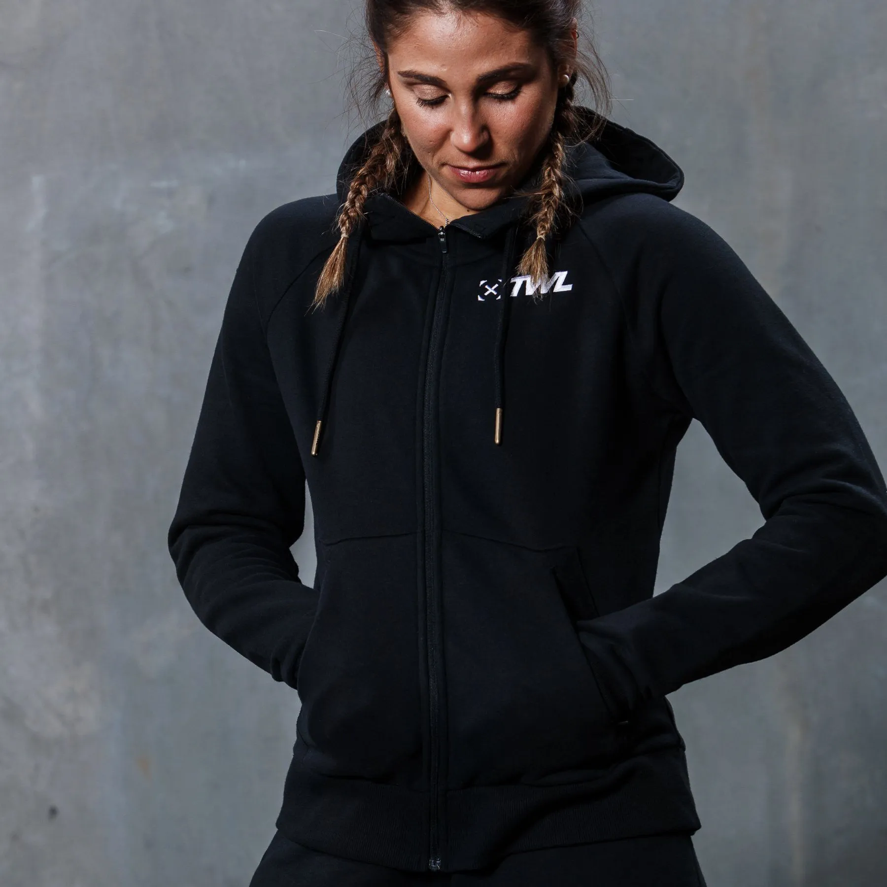 TWL - WOMENS APACHE 2.0 ZIP THROUGH HOODIE - BLACK