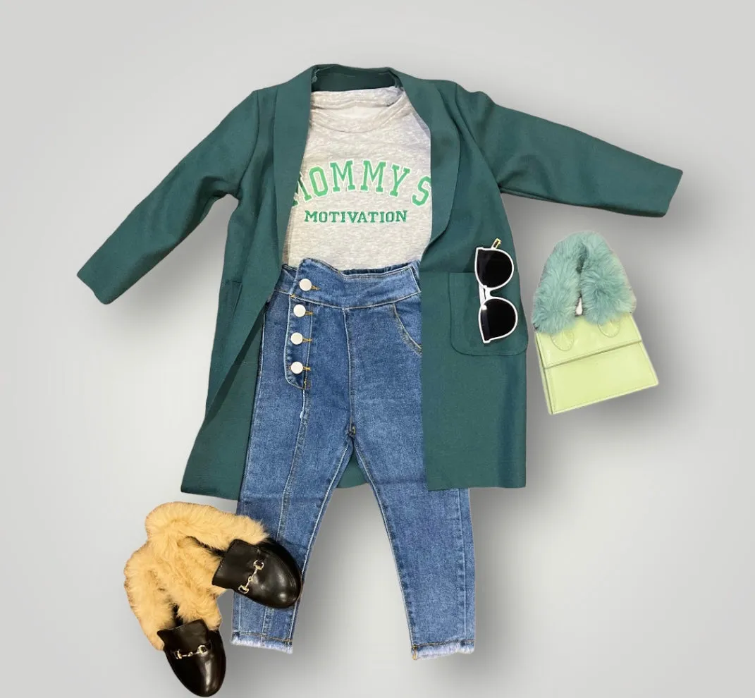 Unisex Teal 4 seasons Overcoat