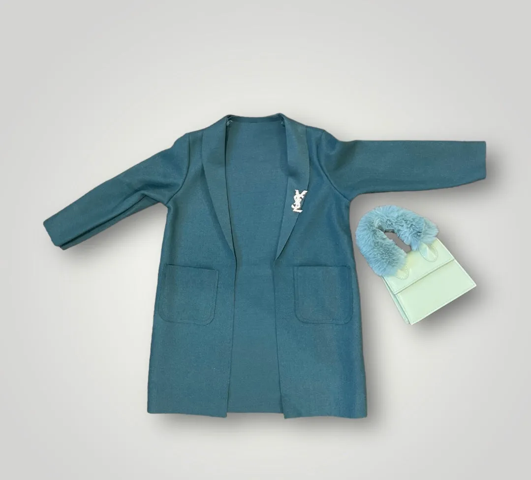 Unisex Teal 4 seasons Overcoat
